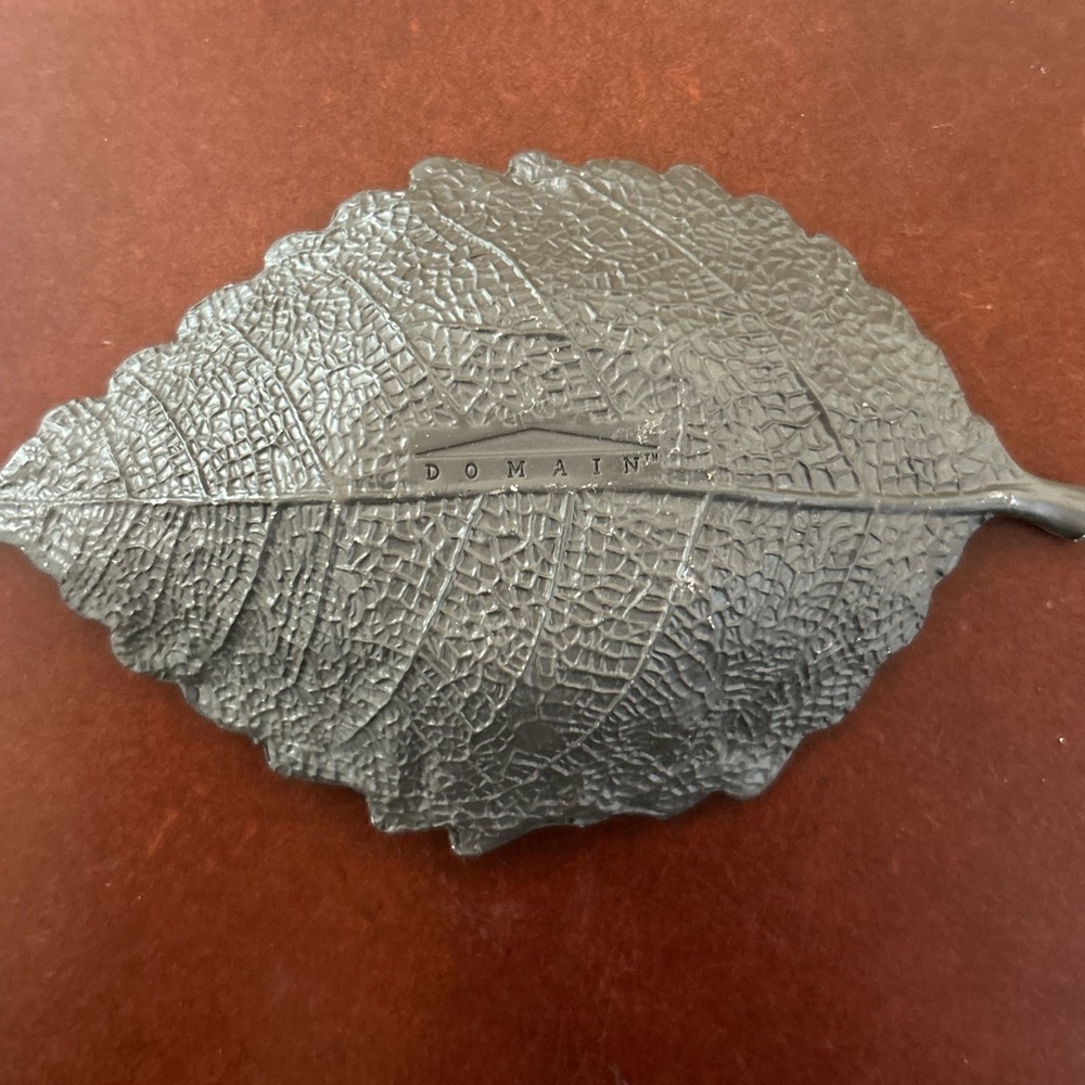Silver Leaf Trinket Dish Botanical Catch-All Jewelry Tray Fall Spring Decor - Picture 9 of 14
